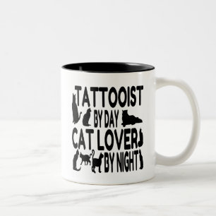 Taza Bicolor Tatotista de Cat Lover