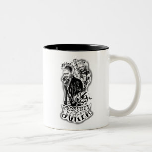 Taza Bicolor Tatuaje del aerógrafo del comodín y de Harley de