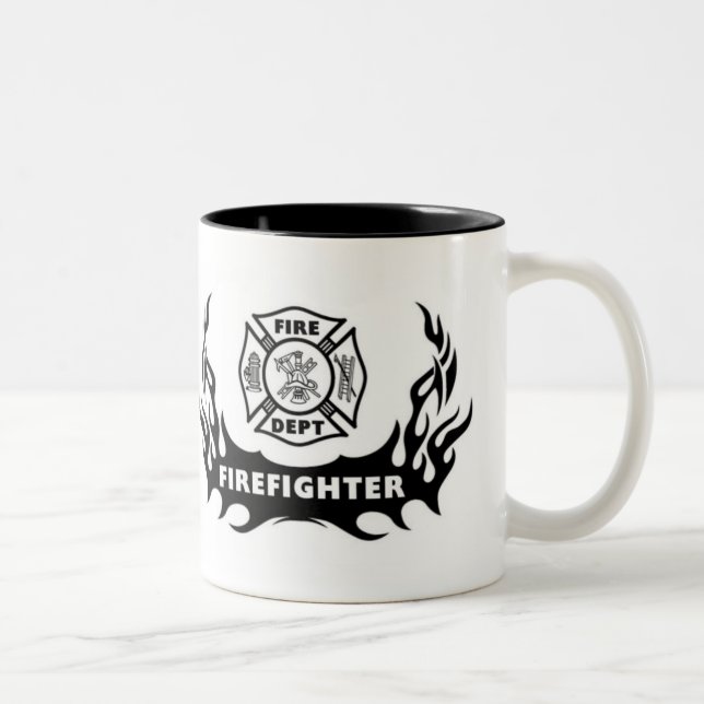 Taza Bicolor Tatuaje del bombero (Derecha)