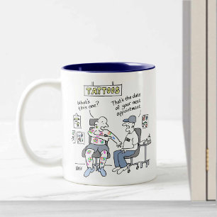 Taza Bicolor Tatuajes Tema divertido Tattoistas