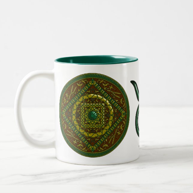 Taza Bicolor Taurus Mandala Mug (Izquierda)