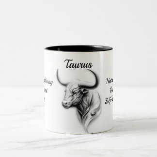 Taza Bicolor Taurus the Bull Coffee Mug