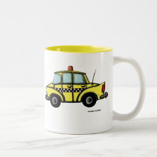 Taza Bicolor Taxi del inspector de New York City