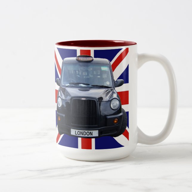 Taza Bicolor Taxi negro londinense (Derecha)