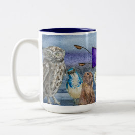 Taza Bicolor Taza#2 Joanna volando sobre animales