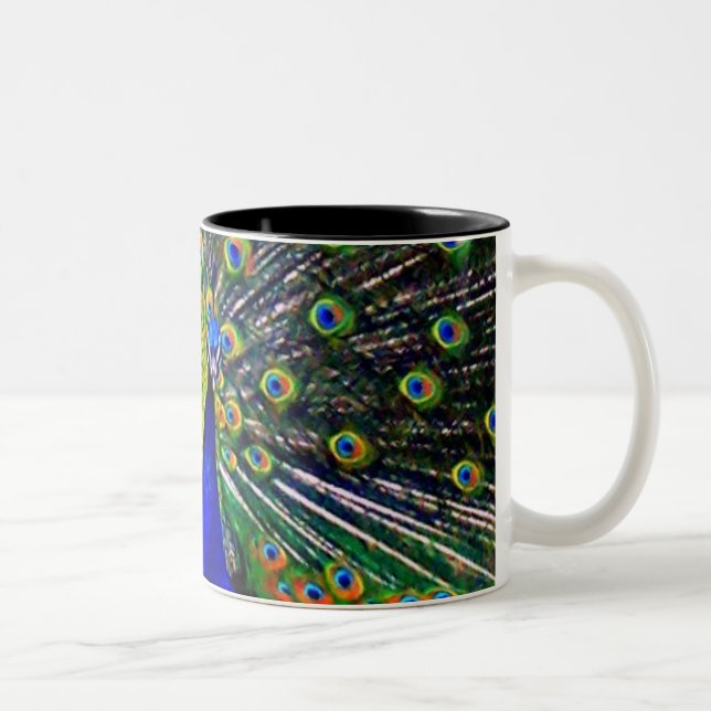 Taza Bicolor Taza-Cierre del pavo real (Derecha)