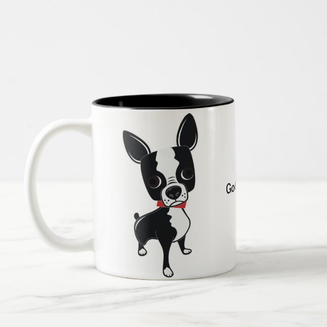 Taza Bicolor ¿Taza de Boston Terrier - Boston conseguida? (Izquierda)