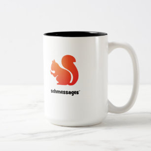 Taza Bicolor ¡Taza de café del dos-tono de Schmessages!