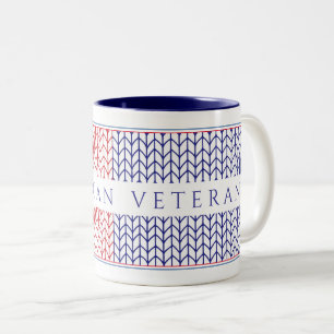 TAZA BICOLOR "TAZA DE DOS TONOS DE LA MARINA 'VETERANO AMERICAN