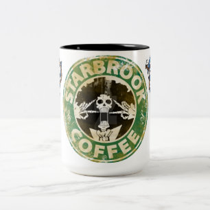 Taza Bicolor 🎸Taza de pirata Soul King   Esqueleto musical ☕.