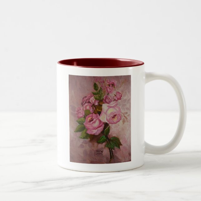 Taza Bicolor "Taza del estudio del rosa" (Derecha)