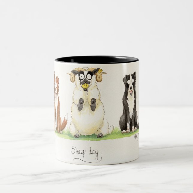 Taza Bicolor "Taza del perro de ovejas" (Centro)