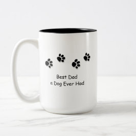 Taza Bicolor Taza, el mejor papá que un perro tenía nunca