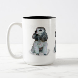 TAZA BICOLOR "TAZA FRANCESA DEL CANICHE "