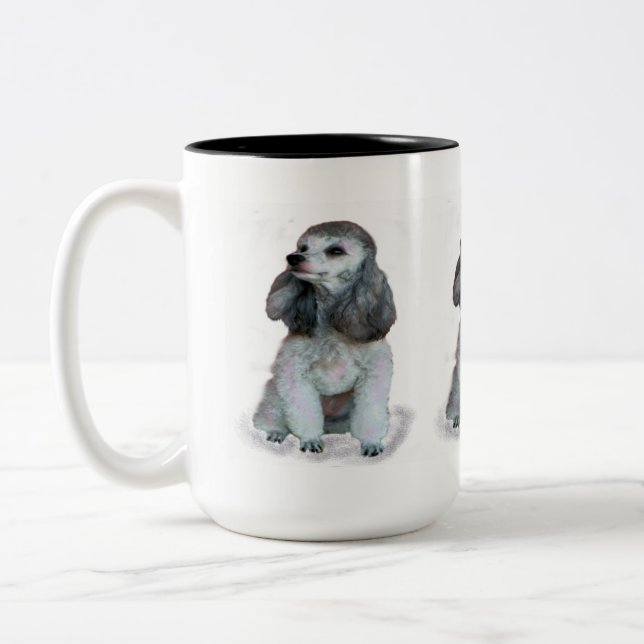 TAZA BICOLOR "TAZA FRANCESA DEL CANICHE " (Izquierda)