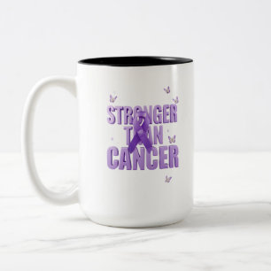 Taza Bicolor *Taza Inspiradora Más Fuerte Que El Cáncer – Esper