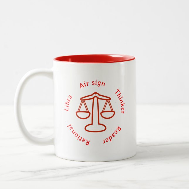 Taza Bicolor Taza-Libra del zodiaco (Izquierda)