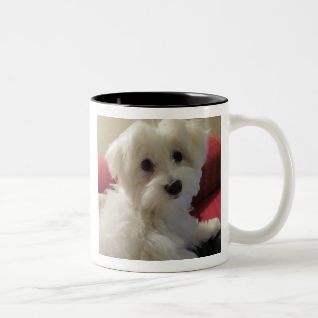 Taza Bicolor ¡Taza maltesa - fácil personalizar! (Derecha)