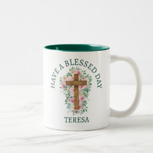 Taza Bicolor ¡Taza personalizada "Que tengas un día bendito"