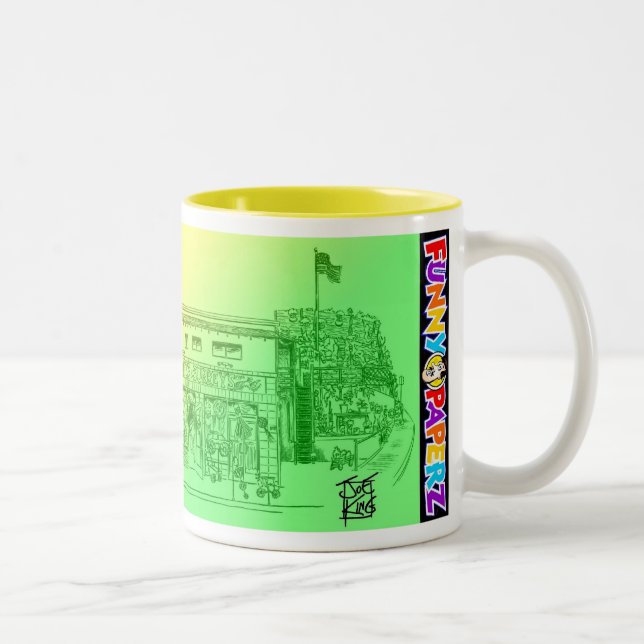 TAZA BICOLOR TAZA: "TIENDA DE LA COMETA " (Derecha)