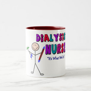 Taza Bicolor Tazapara enfermera de diálisis "esto es lo que ha