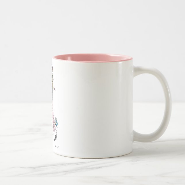 Taza Bicolor Tazas, jirafa rosada (Derecha)