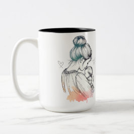 Taza Bicolor tazón de amor de la madre