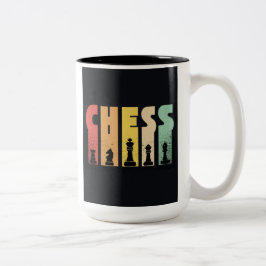 Taza Bicolor tazón de café de ajedrez