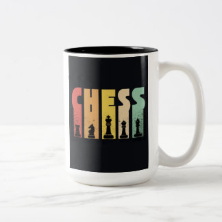 Taza Bicolor tazón de café de ajedrez