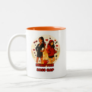 Taza Bicolor tazón de café de mujeres divertidas