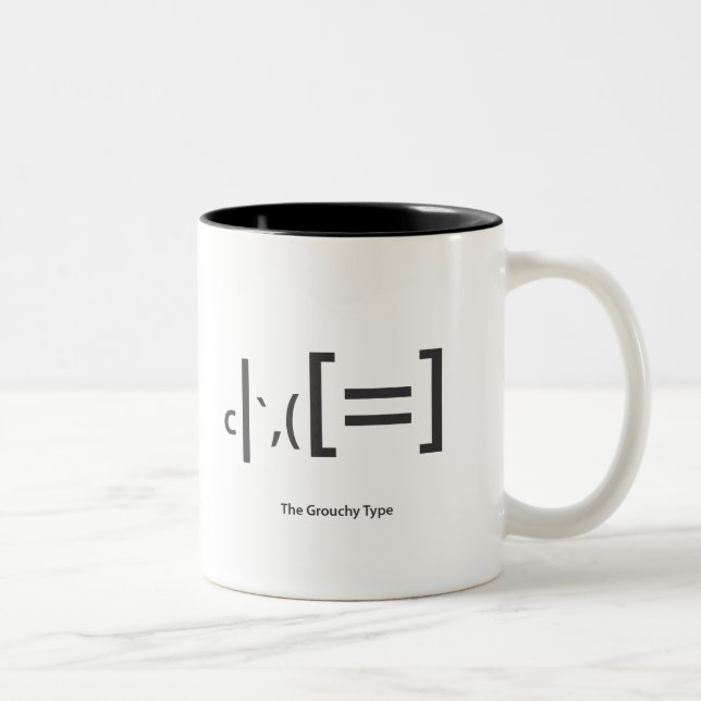Taza Bicolor tazón de café gruñón (Derecha)