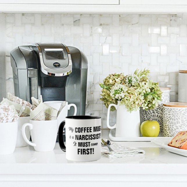 Taza Bicolor tazón de café narcisista (Subido por el creador)