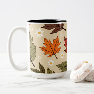 Taza Bicolor tazón de hojas de otoño
