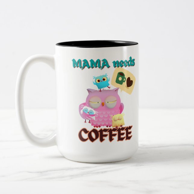 Taza Bicolor tazón de mamá (Izquierda)