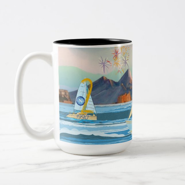 Taza Bicolor Tazza conmemororativa scudetto Napoli 2023 (Izquierda)