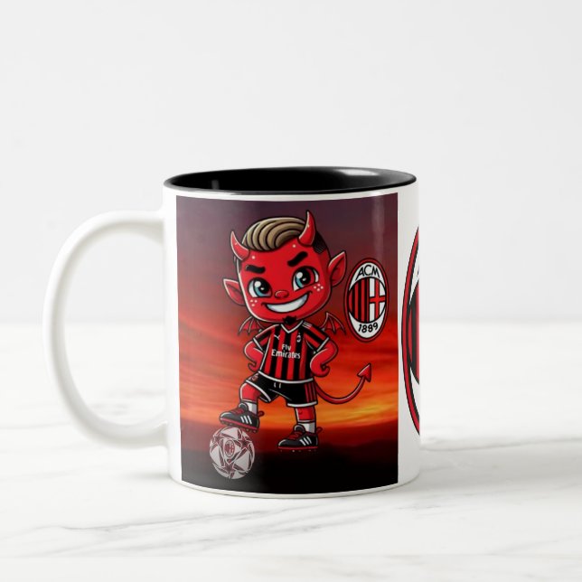 Taza Bicolor Tazza Milan calcio (Izquierda)