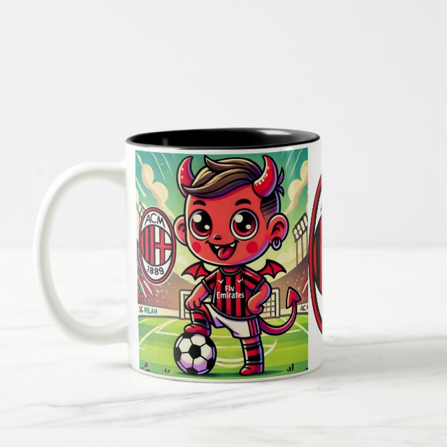 Taza Bicolor Tazza Milan calcio (Izquierda)