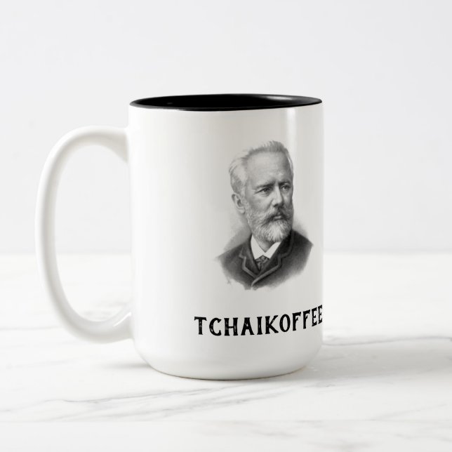 TAZA BICOLOR TCHAIKOFFEE MUG HUMOROUS (Izquierda)