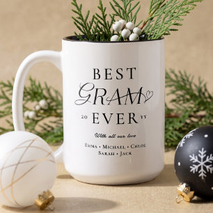 Taza Bicolor Te Amamos Mejor Abuela Personalizada Navidad