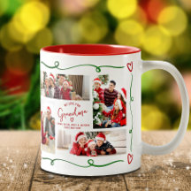 Te Amo Abuela Foto de Navidad Doodles en Rojo y Ve