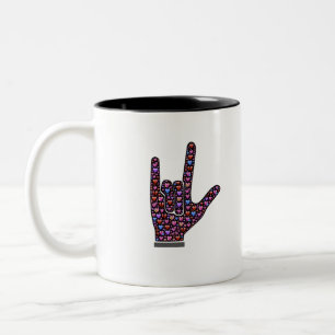 Taza Bicolor Te amo ASL