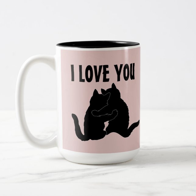 TAZA BICOLOR 'TE AMO' CAFÉS DE CAT (Izquierda)