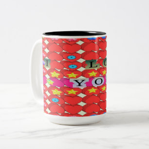 Taza Bicolor TE AMO Coffee Mug