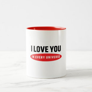 Taza Bicolor te amo en cada universo
