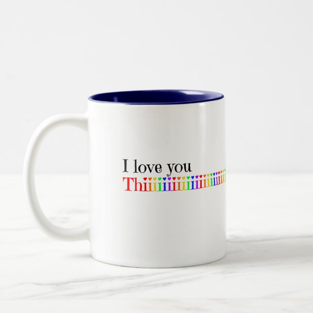 Taza Bicolor Te amo este mucho (Izquierda)