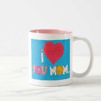 Taza Bicolor Te amo mamá