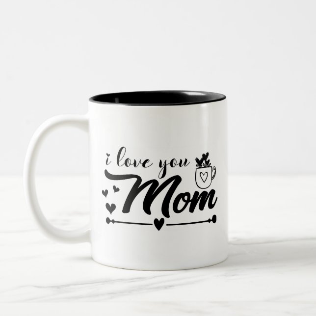 Taza Bicolor Te Amo Mamá (Izquierda)