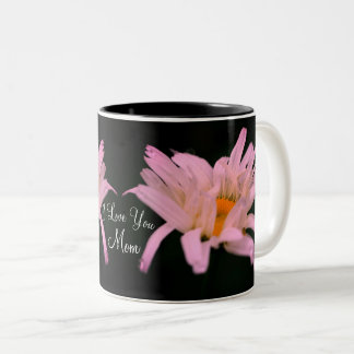 Taza Bicolor Te Amo Mamá Blanca Daisy Personalizada