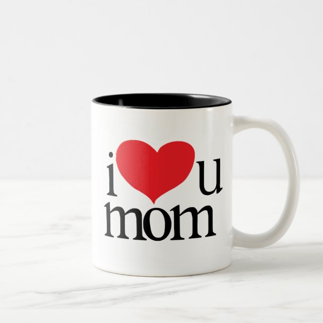 Taza Bicolor te amo mamá café mug (Derecha)