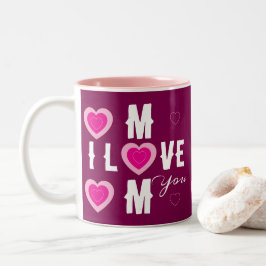 Taza Bicolor Te amo, mamá, Día de la Madre, ocasiones especiale